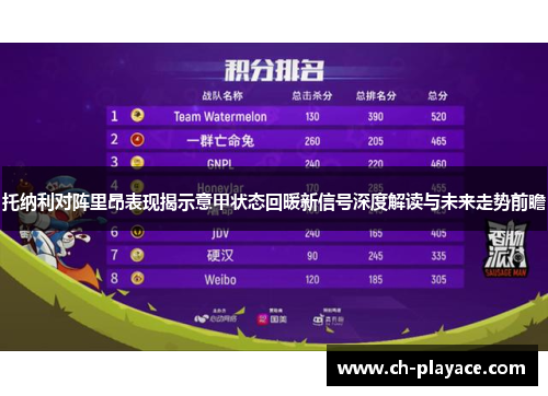 托纳利对阵里昂表现揭示意甲状态回暖新信号深度解读与未来走势前瞻