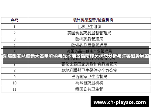聚焦国家队最新大名单解读与战术前景指南球员状态分析与阵容趋势展望
